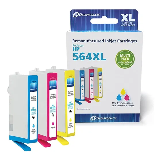 3 Cartuchos Hp 564xl Larga Duracion Amarillo Cyan Magenta