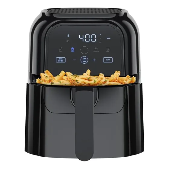 Freidora de aire Chefman RJ38-ZF-6T-MX de 5.5L color negro 120V