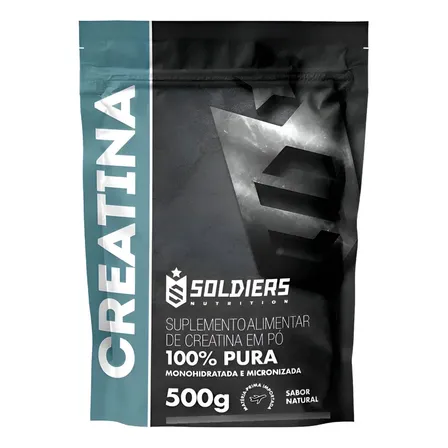 💪 *EXPLODA SEU TREINO POR MENOS!*

*Creatina Monohidratada 500g Soldiers Nutrition 100% Pura*  
~R$ 159,90~ → *R$ 39,67*  
💥 *75% OFF*  

✅ Alta performance para aumentar força e resistência  
✅ Produto importado 100% puro, sem aditivos  
✅ Sem sabor - fá