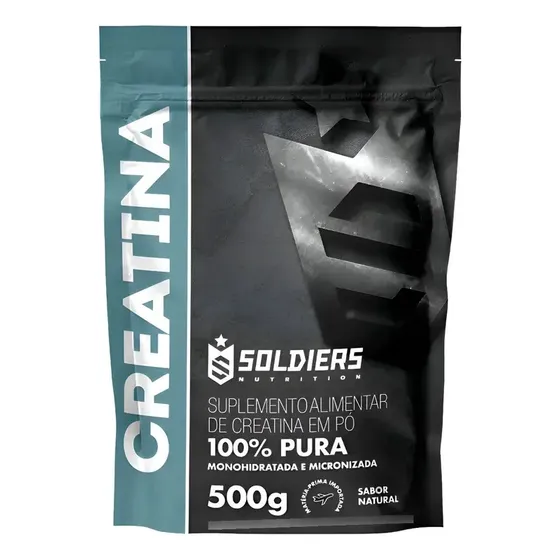 Creatina Monohidratada 500g Soldiers Nutrition 100% Pura Importada Alta Performa
