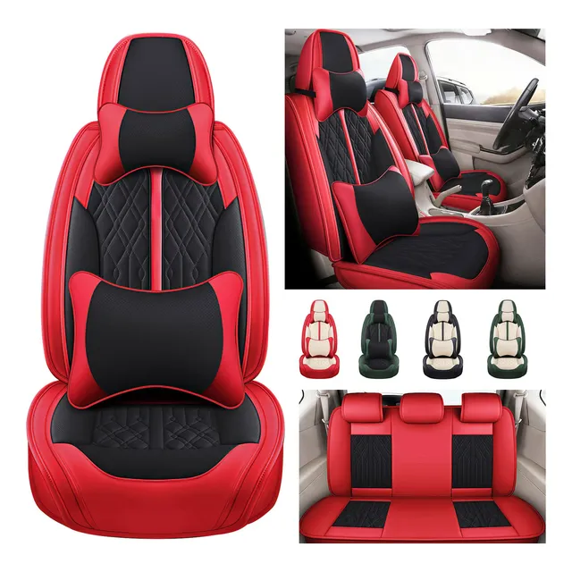 Funda Asiento Automovil Para Ford Flex Impermeable Piel Rojo