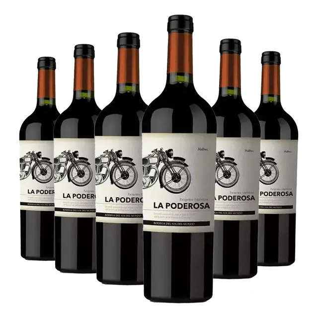 Vino Tinto La Poderosa Malbec Fin Del Mundo 750cc Pack X 6