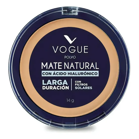 Polvo Compacto Vogue Mate Natural 14g Tono Canela