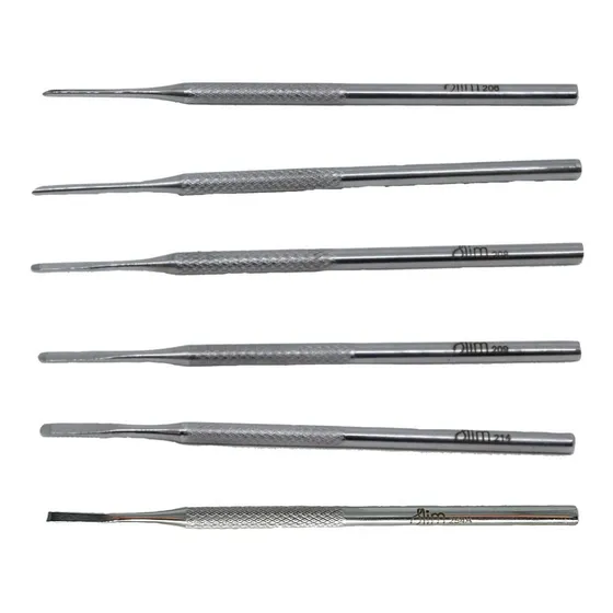 Kit Bisturis Podologia C/ 6 Pçs - 206,207,208,209,214, 254a