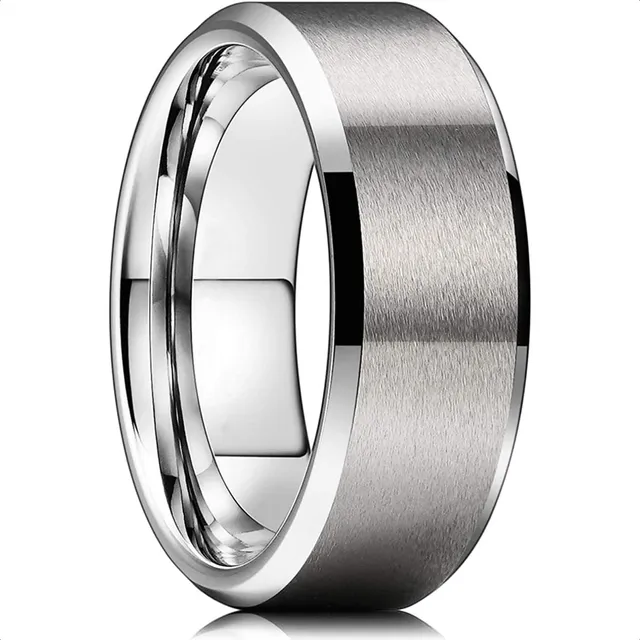 Anillo Acero Negro Hombre Símil Titanio