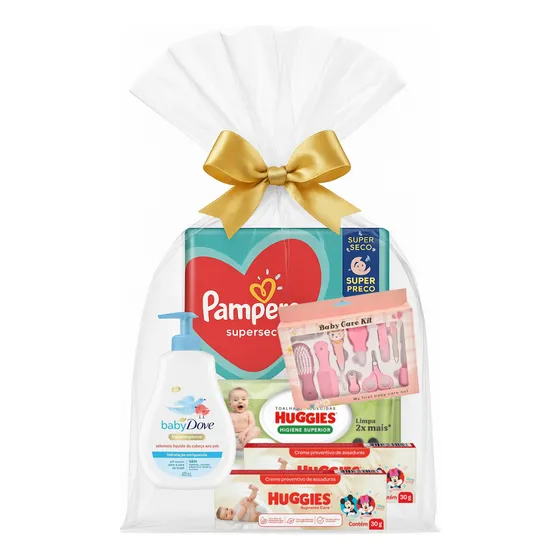 Kit Chá De Bebe Para Presente Fralda Infantil Lenço Cuidados