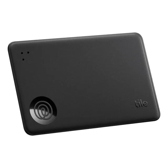 Tile Slim 2024 Rastreador Bluetooth GPS Life360 1 Pieza Tarjeta Localizadora Negro