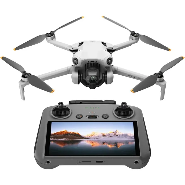 DJI Mini 4 Pro RC 2 Mini Drone Cámara 4K Control con Pantalla, <249g, 34 min de tiempo vuelo, detección con visión omnidireccional