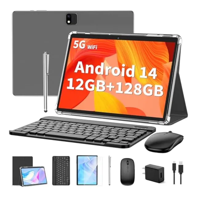 Tablet Android Con Teclado, Tableta Android 14, 12