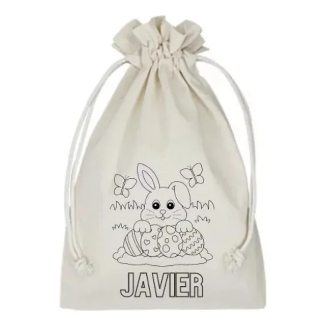 Bolsa Conejito Pascua Huevitos Chocolate Pintable Ecofamy