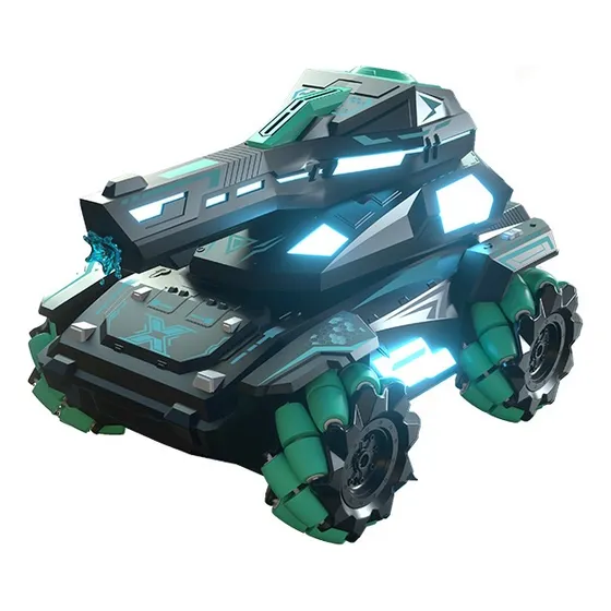 Carro Tanque Control Remoto Recargable Lanza Hidrogel Niño