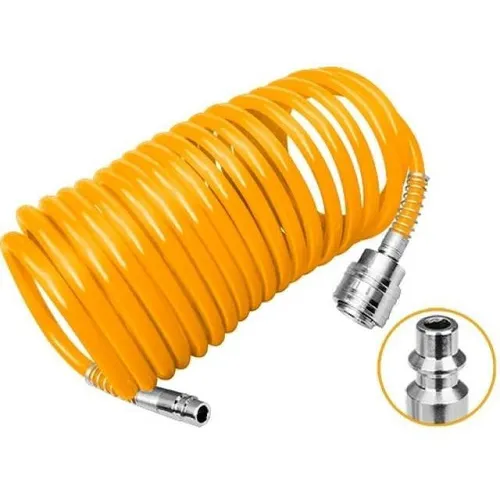Manguera Espiral Ingco 15 Mts Con Acoples Ø6 Y 8 Ah1151.1