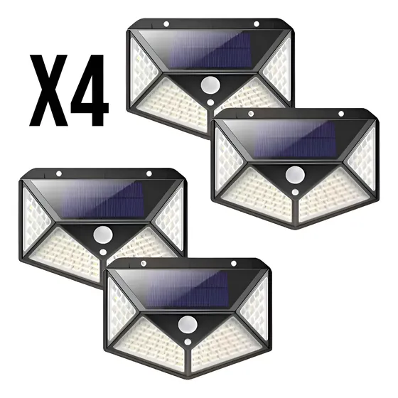 Aplique Reflector Solar Led Panel Recargable 100exterior X4u
