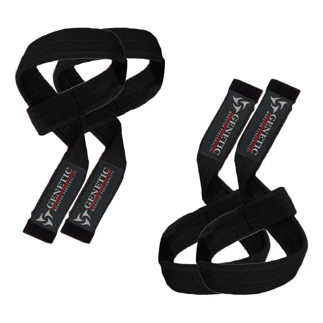 2 Pares Cintas D Agarre Powerlifting Straps Potencia Genetic