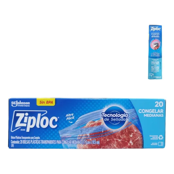 Ziploc Bolsas Plasticas Para Congelar Medianas Scjohnson