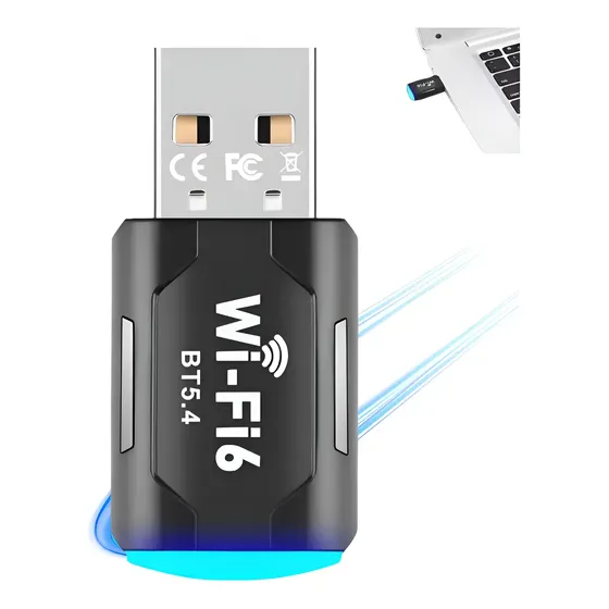 Adaptador Wifi Bluetooth Usb 5g 5ghz 900 Mbps Tarjeta Antena | Cuotas sin interés