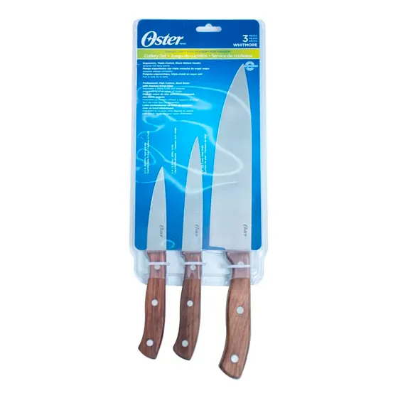 Juego De 3 Cuchillos Oster Acero Inoxidable Set Original