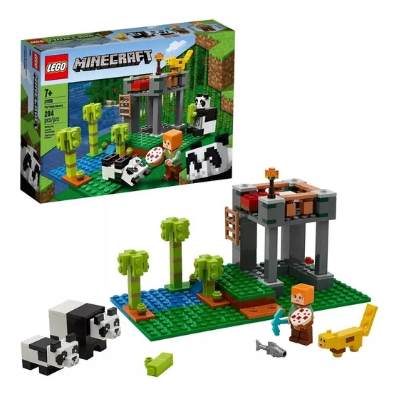 Kit Lego Minecraft El Criadero De Pandas 21158 204 Piezas