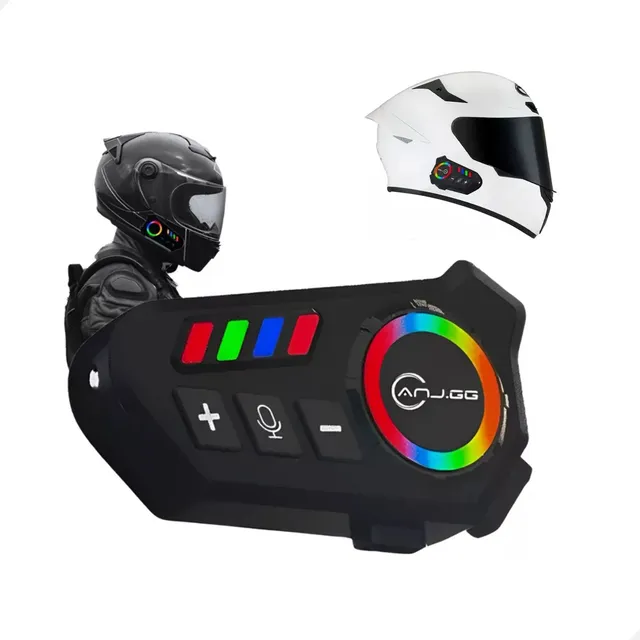 Fone Via Bluetooth P/ Capacete Comunicador Moto Prova D'água