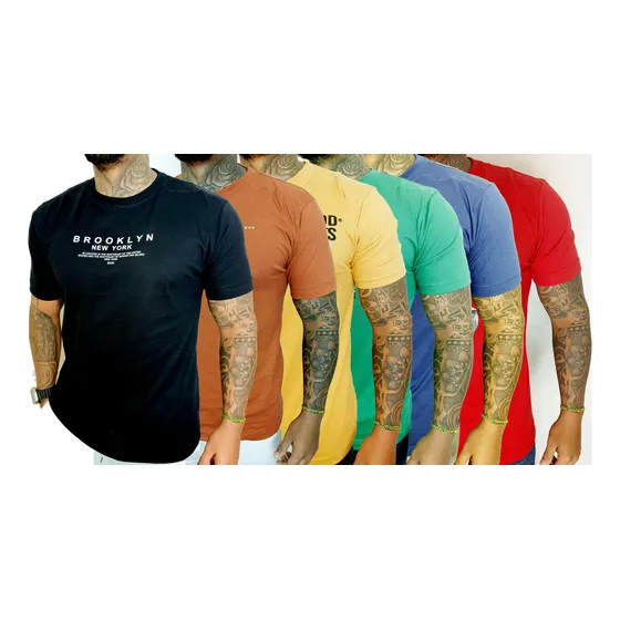 Pack X 6 Remeras Estampadas Hombre Algodón
