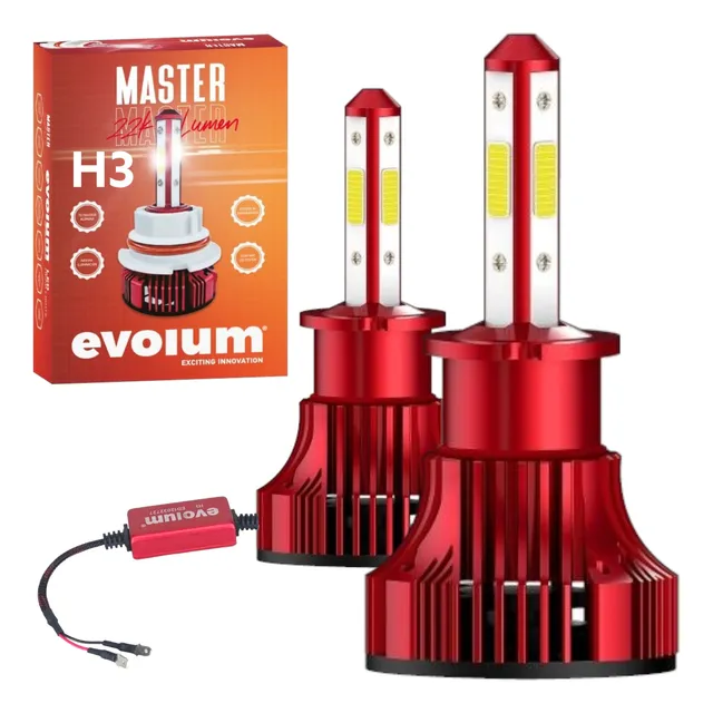 Kit De Focos Led Para Auto 4 Caras Master 22000lm Luz Blanca