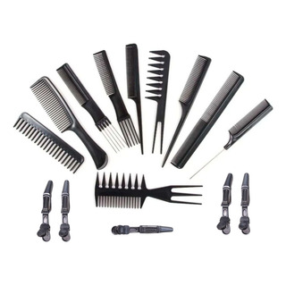 10 Peines Y Pinzas Cocodrilo P/ Barberia Estilista Peluquero 10 Peines Y Pinzas Cocodrilo P/ Barberia Estilista Peluquero