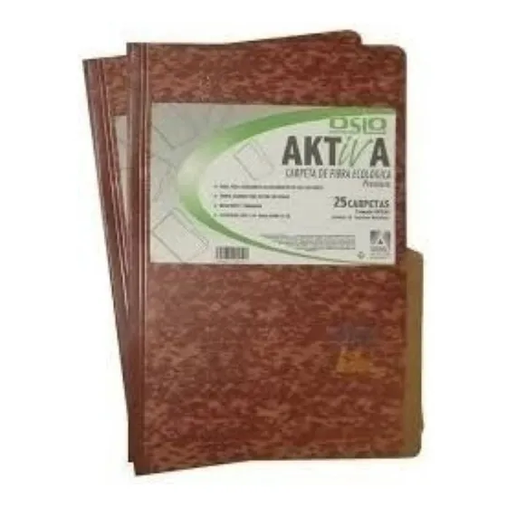 Carpeta Marrón De Fibra Aktiva, Tamaño Carta/10 Unidades