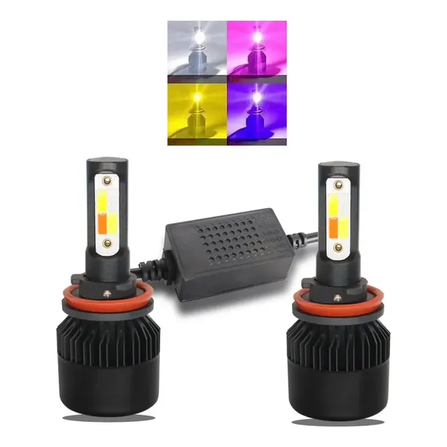 Par Turboled 4 Colores Blanco Azul Purpura Amarillo/ Sosegur