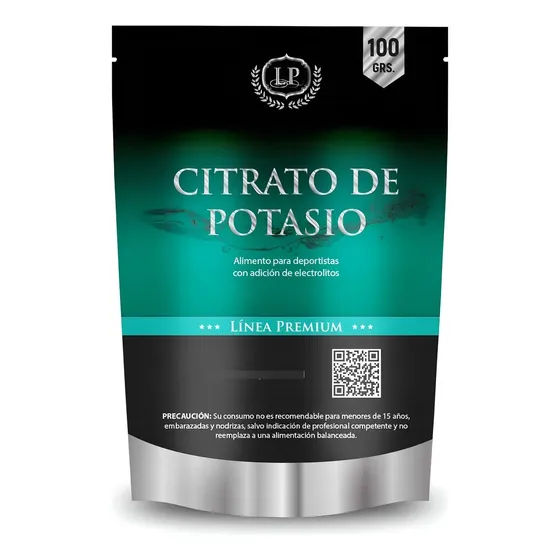 Citrato De Potasio Puro En Polvo, Doypack 100 Gramos. Sin Sabor