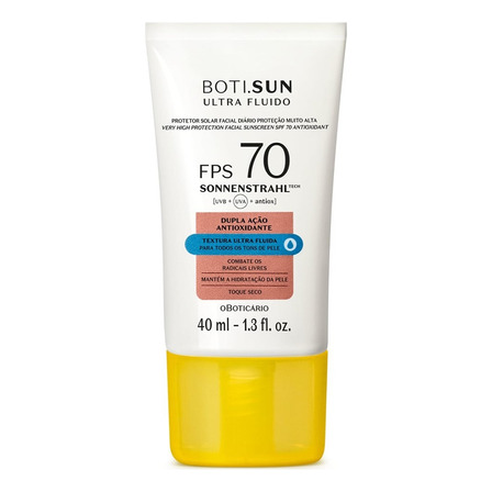 Protetor Solar Facial Fps70 Boti.sun 40ml O Boticário Protetor Solar Facial Fps70 Boti.sun 40ml O Boticário