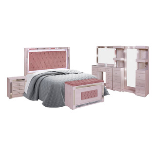 Recamara King Size Melany Rosa Këssa Muebles Recamara King Size Melany Rosa Këssa Muebles