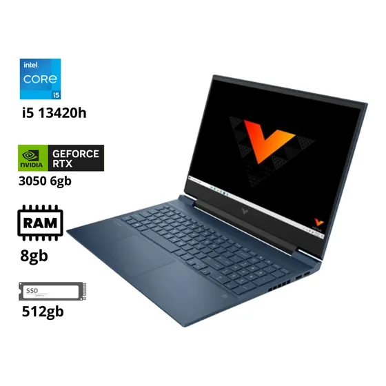 Laptop Hp Victus Gaming I5 13420h 8gb 512gb Rtx3050 6gb 144h