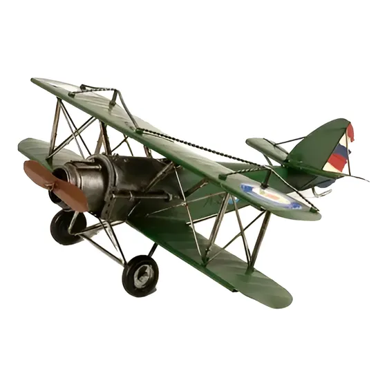 Avion Avioneta De Chapa Colección Antigua Decorativa Vintage