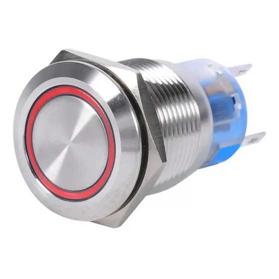 Botão Pulso 19mm Botoeira Led Vermelho 12/24v + Conector