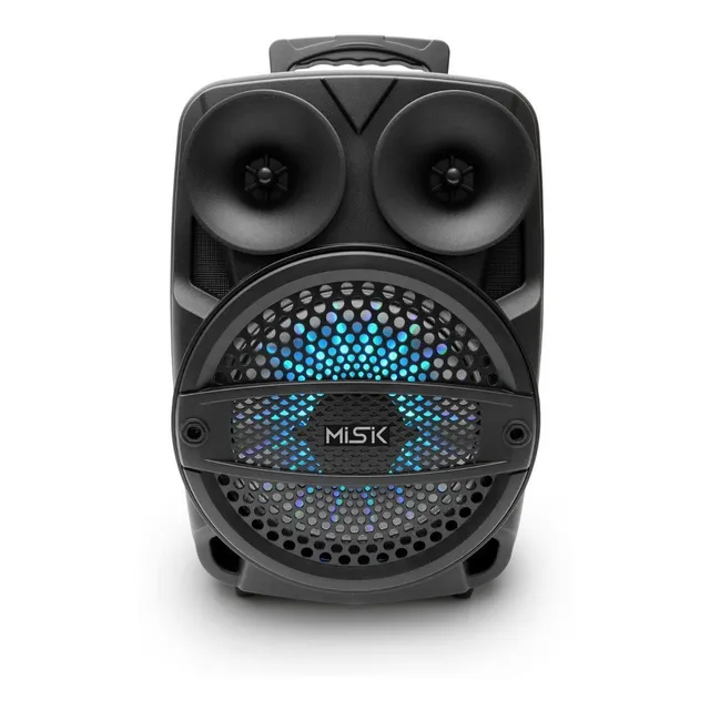 Misik - Bocina Bluetooth 8 3,500w Bafle - Luces Led - Tws Color Negro
