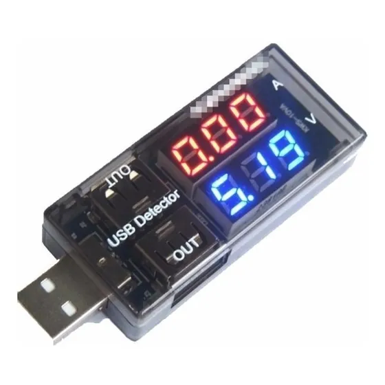 Medidor De Voltaje Digital Tester Amperaje Carga Usb 3 A 9 V