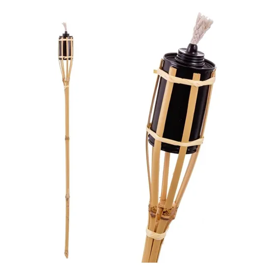 Antorcha Decoratiba En Bambu De 1,50 Para Adornar Jardines