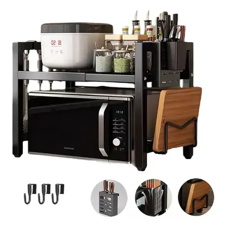 Rack Suporte Para Microondas Multiuso Extensível E Acessório