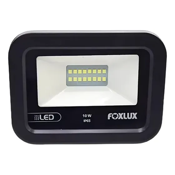 Refletor Led 10w Ip65 550 Lúmens 3000k Bivolt - Foxlux