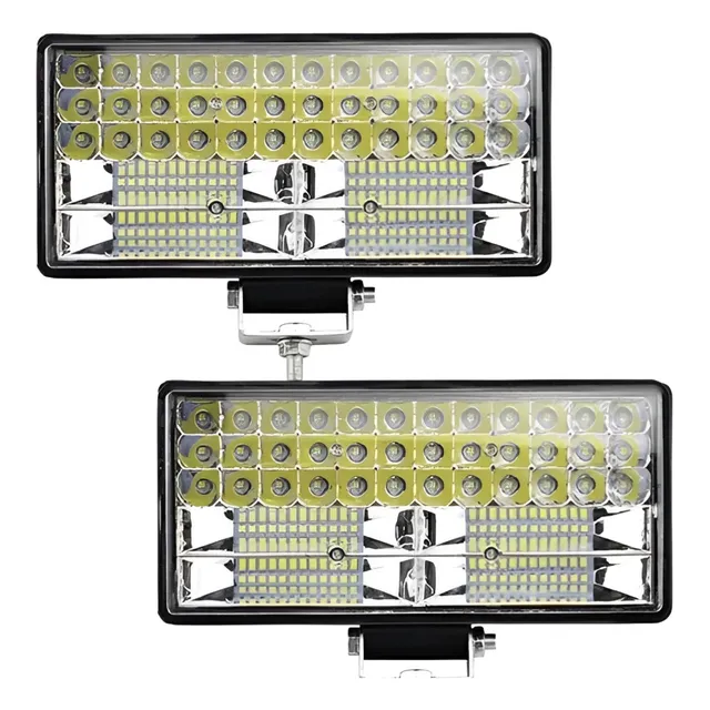 Par Farol De Forte 504w Trator Maquina Jeep Off Road 12v24v 