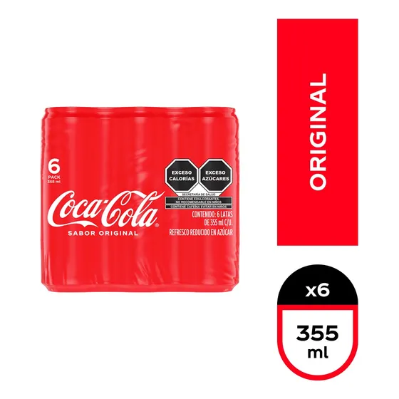Refresco Coca-Cola Original 6 Pack 355ml