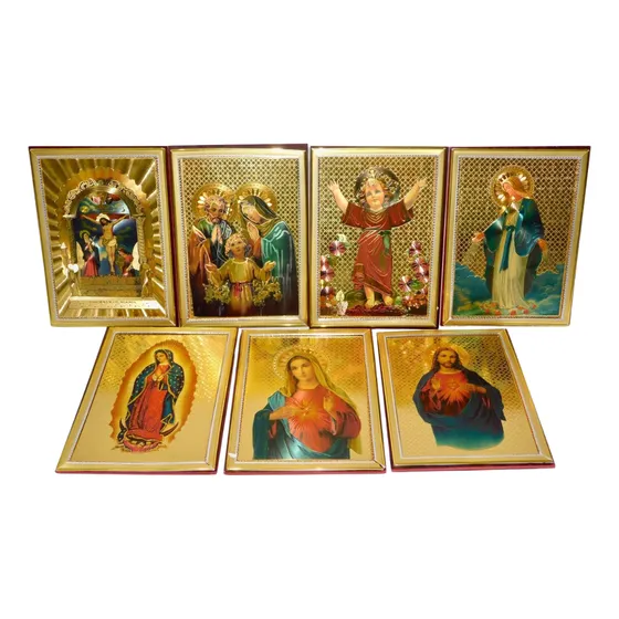 Cuadro Religioso Virgen De Guadalupe Santos   13x18 Cm