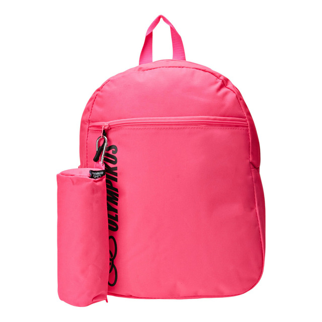 Mochila Casual Masculina Juvenil Em Poliéster Cor Rosa Olympikus