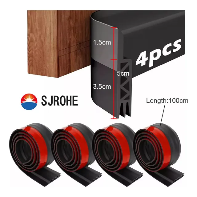 Sjrohe 4 piezas de guardapolvo cubre puerta atrapa polvo evita insectos