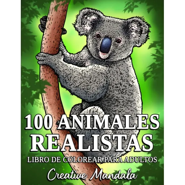 Libro: 100 Animales Realistas: Un Libro De Colorear Para Adu