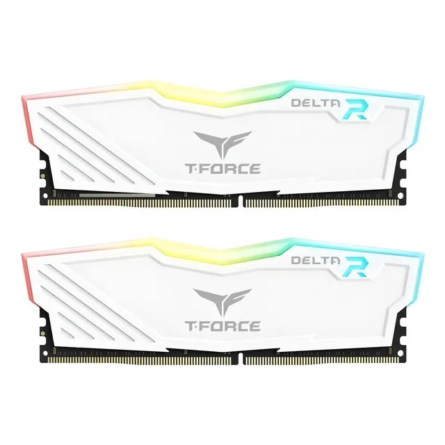 Memoria Ram T-force Delta Rgb Gamer Color Blanco  16gb 2 Tea