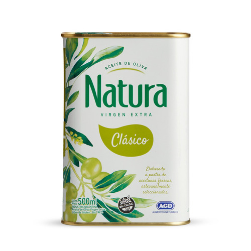 Aceite de oliva virgen extra clásico Natura en lata500 ml 