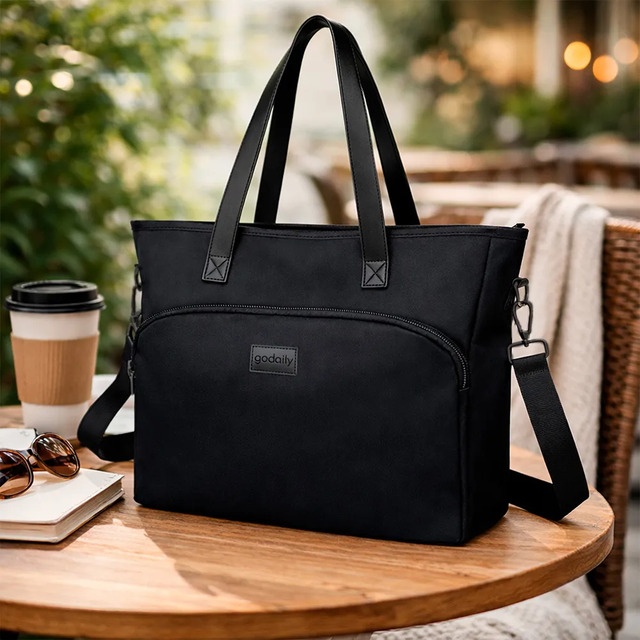 Bolsa Tote Loop Godaily Leve Moderna Feminina Preto Bolsa Tote Loop Godaily Leve Moderna Feminina Preto