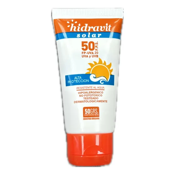 Protector Solar Hidravit 50fps 50g Resistente Al Agua