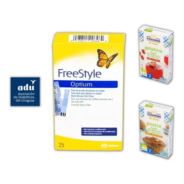 Freestyle Optium Tiras X 25 Glucosa En Sangre 